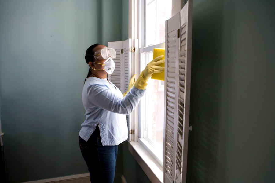Regular home cleaning in progress