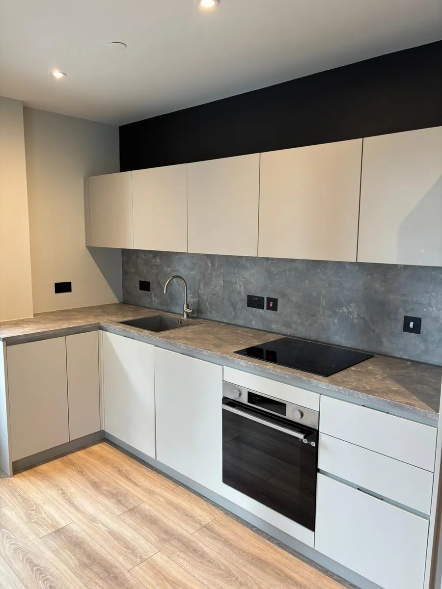 Kitchen worktops cleaned after renovation work